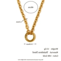 Κολιέ με αλυσίδα O από ανοξείδωτο ατσάλι 18K gold και κούμπωμα ελατηρίου 14,8mm - Μεγάλη Αλυσίδα Ο Κούμπωμα Ελατηρίου (YLN3462)