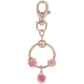 Roségouden sleutelhanger met madeliefje hangers en emaille bloemen op witte basis - Roze Madeliefje Stijl (钥匙扣仓库)