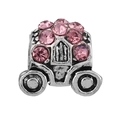 Ciondolo carrozza di zucca con strass rosa in lega per bracciale gioielli DIY - Stile Carrozza di Zucca (002)