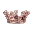 Rose gold crown bead with pink crystals for DIY charm bracelets and jewelry making - Rose Gold Pink Crystal Crown Charm (003)