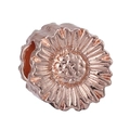 Roségoldene Sonnenblumen-Perle mit feinen Blütendetails für DIY-Armbänder - 3D Sonnenblumenperle (011)