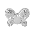 Charm papillon en argent avec gravure Mother et Son et petits diamants brillants - Breloque Papillon Strass Mother Son (41)