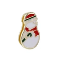 Charm bonhomme de neige en émail pour accessoire de bracelet en acier inoxydable 10mm - 29-Red Green White