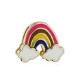 Regenbogen und Wolke Charm für 10mm DIY Edelstahl Armbänder Zubehör für Schmuck - Regenbogen und Wolken Stil / 03-Mehrfarbig