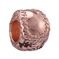 Roségoldene Baseball-Perle mit detaillierten Nähten für DIY-Armbänder - Baseball-Stichform (010)