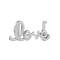 Silver stainless steel Love script charm accessory for 10mm DIY slider bracelets - Standard Spec / Love Text Style (09)