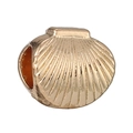 Ciondolo a conchiglia dorato albero della vita per bracciali DIY con finitura lucida - Conchiglia Oro (031)