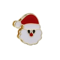 Charme Père Noël doré avec émail rouge pour bracelet coulissant de 10mm style Rainbow - 06-Red White