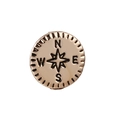 Rose gold 10mm compass keeper charm with engraved compass star for DIY mesh bracelets - Compass Design (08)