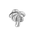 Polished silver coconut tree charm for 10mm stainless steel bracelets and watch straps - Standard Spec / Coconut Tree Style (12)