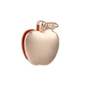 Polished rose gold apple-shaped charm for 10mm stainless steel mesh bracelet - Apple Shape (09)