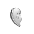 Silver heart-shaped stainless steel puzzle charm engraved with BE and FR for bracelets - Standard Spec / Puzzle Heart BE FR Style (13)