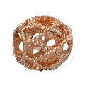 Goldene Lebensbaum-Perle mit filigranem hohlem Netzdesign für DIY Armbänder - Goldener Hohler Raster (004)
