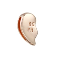 Rose gold semi-heart charm with BE and FR engraving for 10mm DIY slider bracelets - BE Half Heart (11)