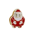Charm Père Noël en métal doré avec émail rouge et blanc pour bracelet de 10mm DIY - 10-Red White