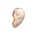 Rose gold heart half charm with ST and END engraving for 10mm mesh bracelets - ST Half Heart (12)