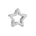 Polished silver star shaped 10mm slider charm for DIY stainless steel bracelets - Standard Spec / Pentagram Style (16)