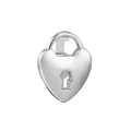 Silver heart-shaped lock pendant charm accessory made of polished stainless steel - Standard Spec / Heart Padlock Style (17)