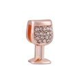 Ciondolo calice di vino in oro rosa con cristalli per bracciali fai-da-te da 10mm - Stile Calice con Strass (12)