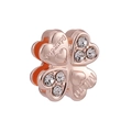 Charm quadrifoglio oro rosa con cristalli e incisione Daughter e Mum per bracciale - Stile Quadrifoglio Mum Daughter (15)