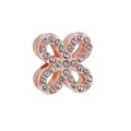 Charm quadrifoglio in oro rosa con cristalli bianchi per bracciali fai-da-te da 10mm - Stile Petalo Pavé (16)
