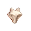 Rose gold fox head stainless steel keeper charm for DIY 10mm mesh bracelet belts - Fox Head Shape (18)