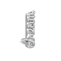 Silver Mom heart charm for 10mm slide bracelet with sparkling zircon stone - Standard Spec / Mom Text Style (23)