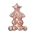 Weihnachtsbaum-Perle in Roségold mit Stern für DIY-Armbänder und Schmuckzubehör - Polierter Weihnachtsbaum (024)