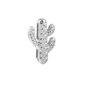 Silver cactus slider charm in stainless steel for DIY keeper style bracelets - Standard Spec / Cactus Shape Style (24)