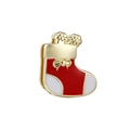 Charm botte de Noël DIY 10mm en émail rouge pour bracelets en acier inoxydable - 19-Red Gold