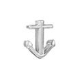 Polished silver stainless steel anchor charm for 10mm DIY slide bracelets - Standard Spec / Anchor Shape Style (25)