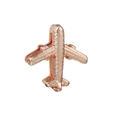 Rose gold airplane charm made of polished stainless steel for 10mm keeper bracelets - Airplane Shape (21)