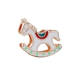 Charm a forma di cavallo a dondolo oro rosa con smalto colorato per bracciali mesh - Stile Cavallo a Dondolo Colorato (20)