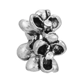 Vintage silver flower charm bead with sparkling crystals for DIY charm bracelets - Normal Specification / White Floral Style (18) / White
