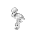 Polished silver flamingo slide charm bead for 10mm stainless steel keeper bracelets - Standard Spec / Flamingo Shape Style (26)