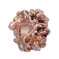 Unregelmäßige organische Charm-Perle in Roségold mit Korallen-Textur für DIY Armband - Unregelmäßige Blütencluster-Perle (027)