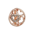 Charm da 10mm in oro rosa con cuori intrecciati e cristalli per bracciali fai-da-te - Stile Tondo Labirinto a Cuore (22)