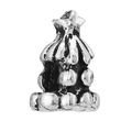 Charm albero di Natale in argento vintage con finitura antica per bracciali DIY - Albero di Natale Vintage (002)