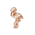 Polished rose gold flamingo charm pendant for 10mm stainless steel keeper bracelets - Flamingo Shape (25)
