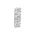 Polished silver stainless steel MOM letter charm for 10mm DIY slider bracelets - Standard Spec / Mom Vertical Style (30)