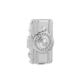 Silver camera charm for 10mm slide bracelets made of polished stainless steel - Standard Spec / Retro Camera Style (31)