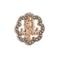 Charm #1 MOM oro rosa con zirconi per bracciali in acciaio inossidabile da 10 mm - Stile Tondo Strass #1 MOM (25)