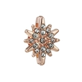Passante in acciaio inossidabile oro rosa 10mm con stella e pietre incastonate - Stile Stella Ottagonale Pavé (27)