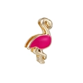 Pendentif flamant rose doré avec émail pour bracelets en acier inoxydable 10mm - 30-Gold Pink
