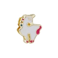 Pendentif licorne en émail arc-en-ciel doré pour bracelet maille DIY 10mm - 34-Gold White