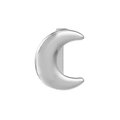 Polished silver stainless steel crescent moon accessory for 10mm slide charm bracelets - Standard Spec / Crescent Moon Shape Style (37)
