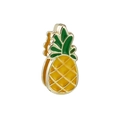 Breloque ananas en émail jaune et finition dorée pour bracelets en acier de 10mm - 35-Gold Yellow