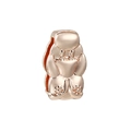 Rose gold heart and flower bead charm in polished stainless steel for DIY bracelets - Heart Floral Shape (33)