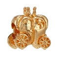 Charm a forma di carrozza di zucca dorata per bracciali fai da te con corona - Carrozza di Zucca Oro (027)