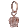 Roségoldener Kronen-Anhänger mit poliertem Finish für DIY-Armbänder und Halsketten - Exquisite 3D-Krone (041)